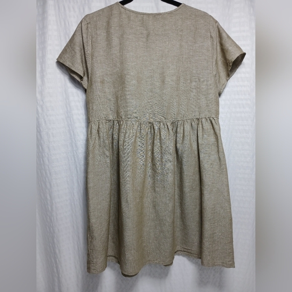 Madewell Alexandra Linen Blend Button Front Mini Dress. Size M - Picture 3 of 13